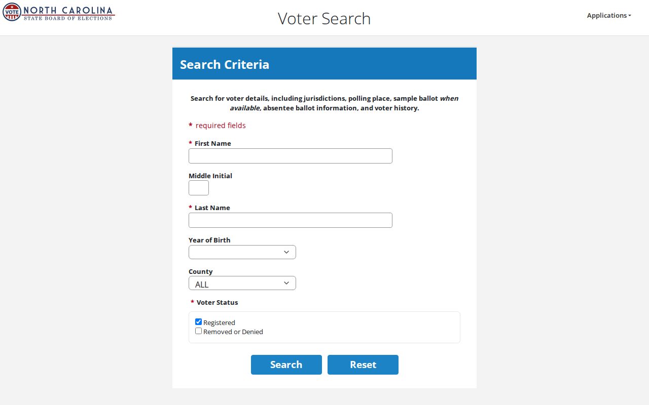 Mooresville residents directory reference to North Carolina voter lookup fields